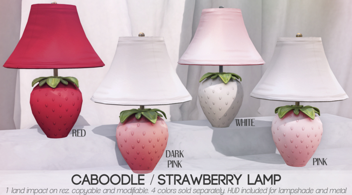 Caboodle - Strawberry Lamp - Pink