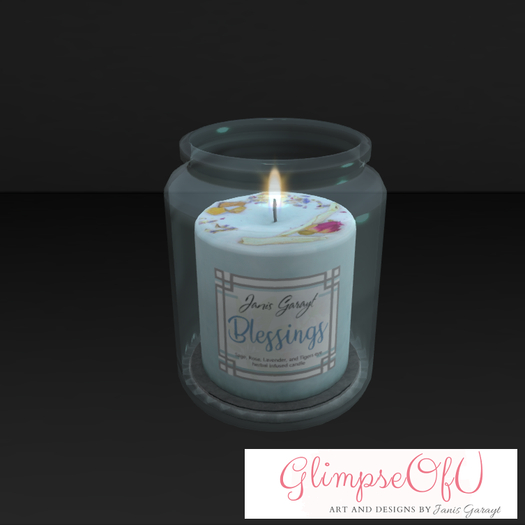 GlimpseOfU Blessings Candle Boxed