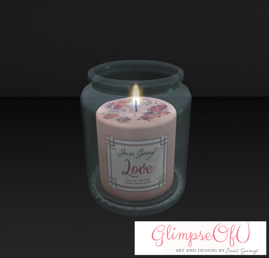 GlimpseOfU Love Candle Boxed