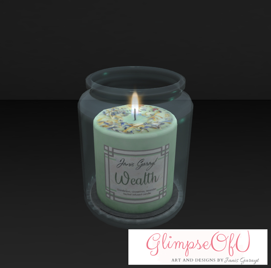 GlimpseOfU Wealth Candle Boxed