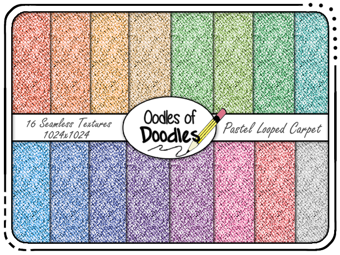 Oodles of Doodles - Pastel Looped Carpet