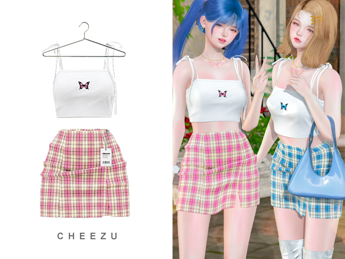 cheezu. butterfly outfit : pink