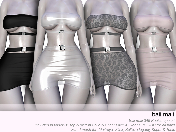  baii maii 349 Buckle up suit wHUD Skirt Top Maitreya Slink Belleza Tonic Inithium Legacy Apparel Clothes Woman's Outfit