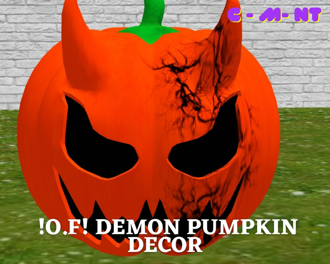 !O.F! demon pumpkin decor