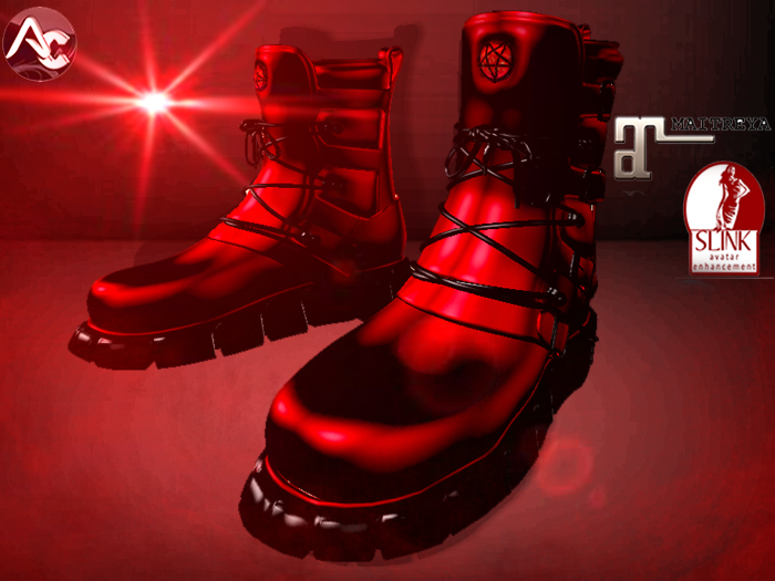 ::AC:: RED GOTHIC BOOTS/MAITREYA/SLINK