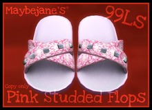 ! ! ! Maybejane's Pink Studded Flops - 50% OFF!