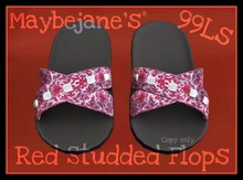 ! ! ! Maybejane's Red Studded Flops - 50% OFF!