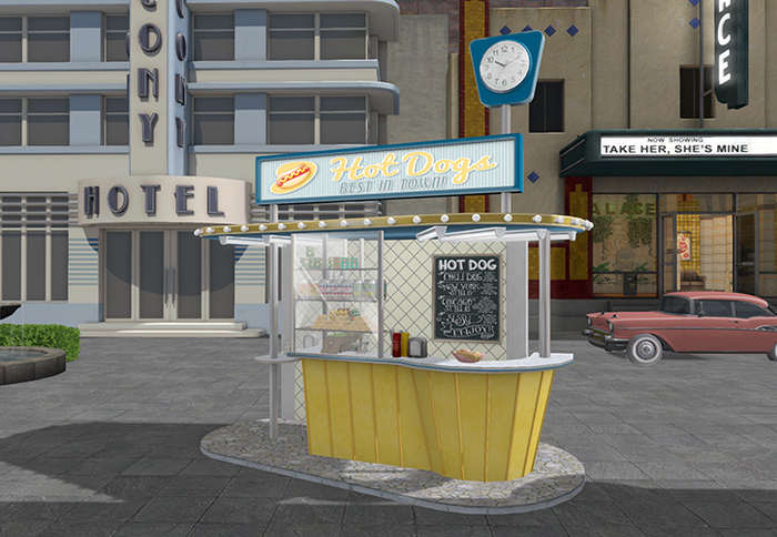 Fifties HOT DOG Takeaway Decor