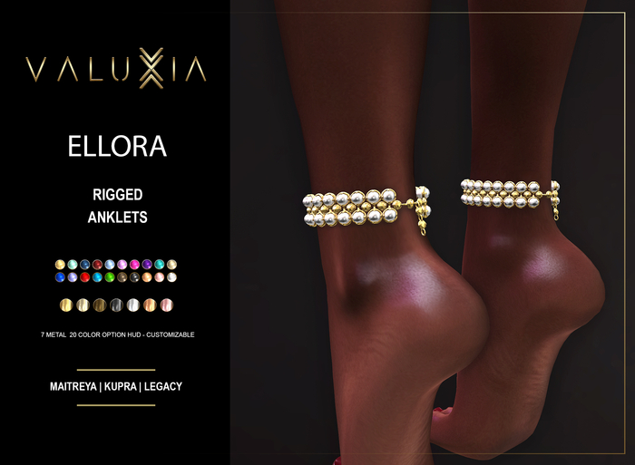 VALUXIA - Ellora Anklets (MAITREYA,LEGACY,KUPRA)