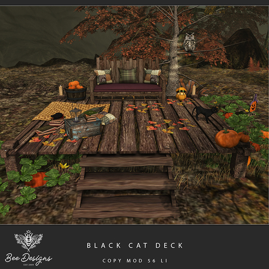 .: Bee Designs:. Black Cat  Deck - Box