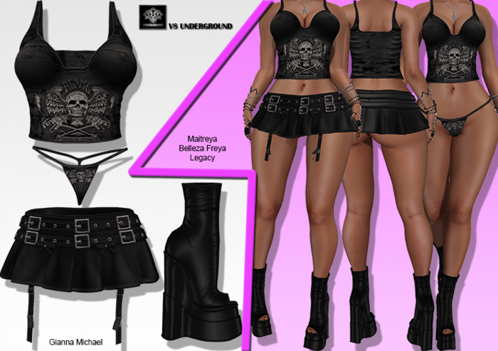 **GIANNA MICHAEL BLACK ROCKER STYLE COMPLET OUTFIT** (WEAR)