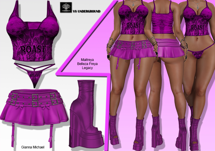 **GIANNA MICHAEL PINK ROCKER STYLE COMPLET OUTFIT** (WEAR)