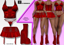 **GIANNA MICHAEL RED ROCKER STYLE COMPLET OUTFIT** (WEAR)