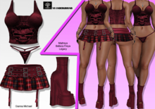 **GIANNA MICHAEL RED TARTANROCKER STYLE COMPLET OUTFIT** (WEAR)