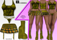 **GIANNA MICHAEL YELLOW TARTAN ROCKER STYLE COMPLET OUTFIT**