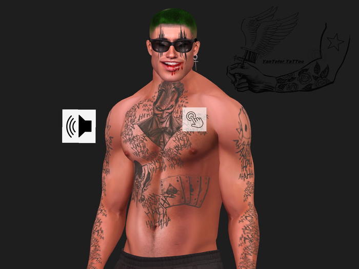 Tattoo joker + Sound Laugh
