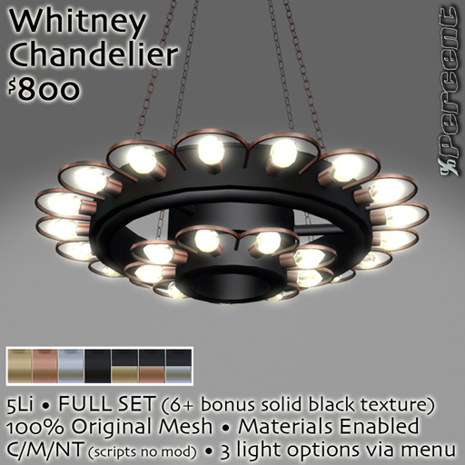 % Whitney Chandelier (FS/multi) *MESH*