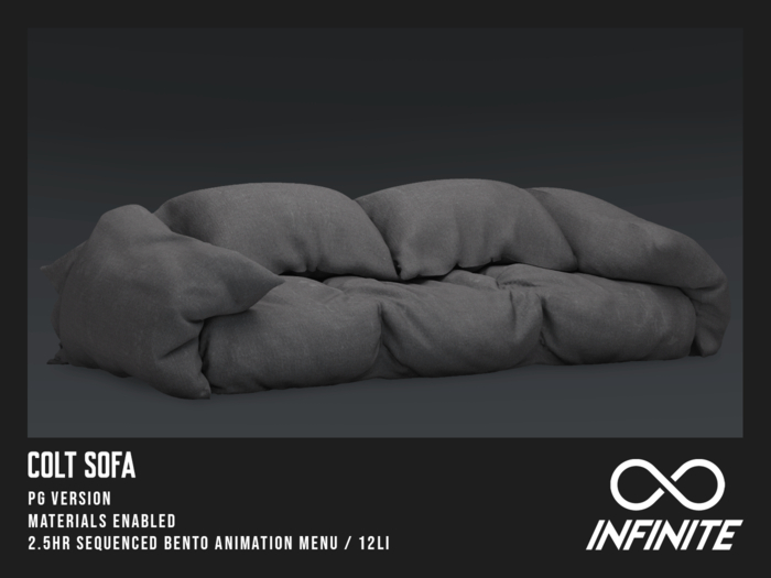 Infinite - Colt's Sofa (PG) *Grey