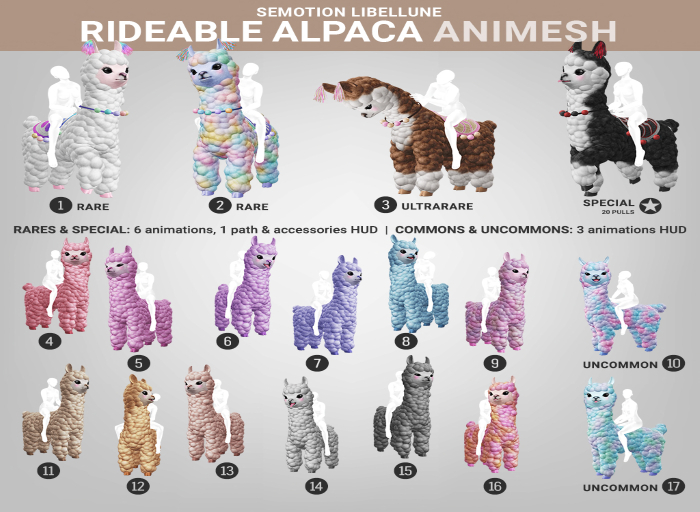 SEmotion Libellune Rideable Alpaca Animesh #14