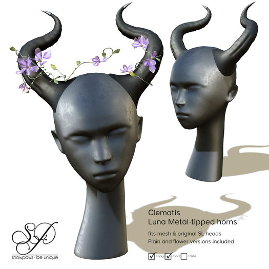 Snowpaws - Luna Horns - Clematis