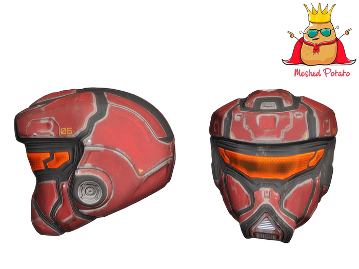 Meshed Potato - Sci-Fi Pilot Helmet - Full Perm Mesh