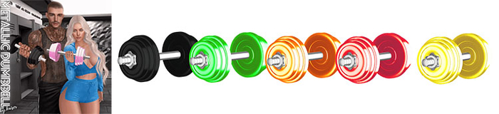 Kaiser - Metal Dumbbell w Bento Animation Rasta