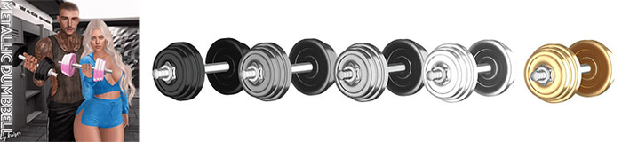Kaiser - Metal Dumbbell w Bento Animation Metallics