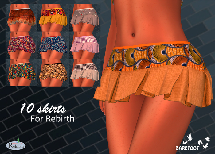 Go to the beach - 10 SKirts for Rebirth DEMO