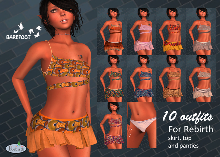 Go to the beach - 10 Outfits for Rebirth DEMO
