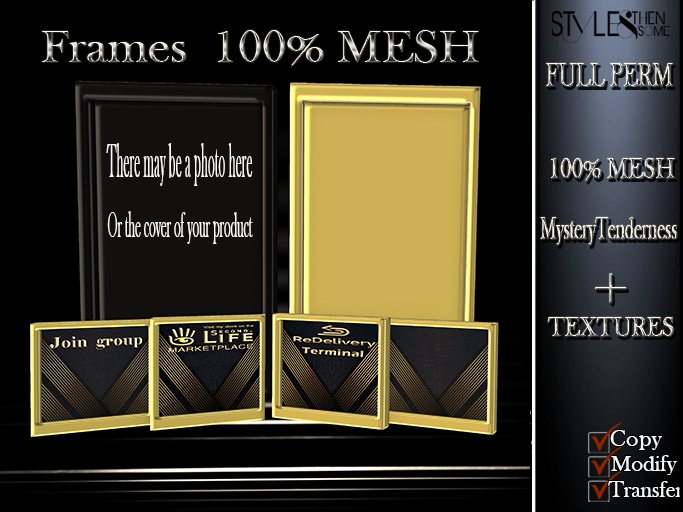 STYLES ~Complete set of frames   100% MESH~ FULL PERM