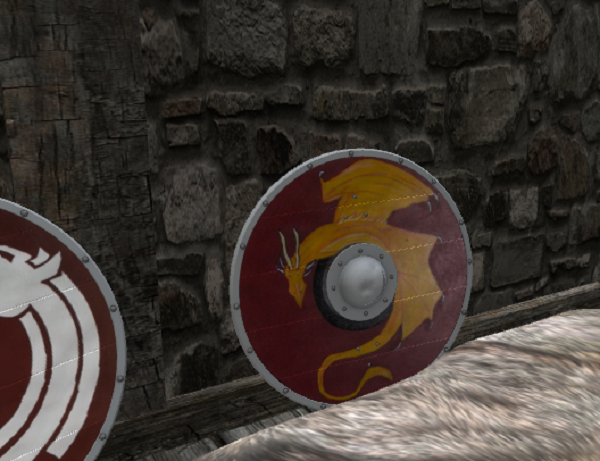 Roundshield Golden Dragon