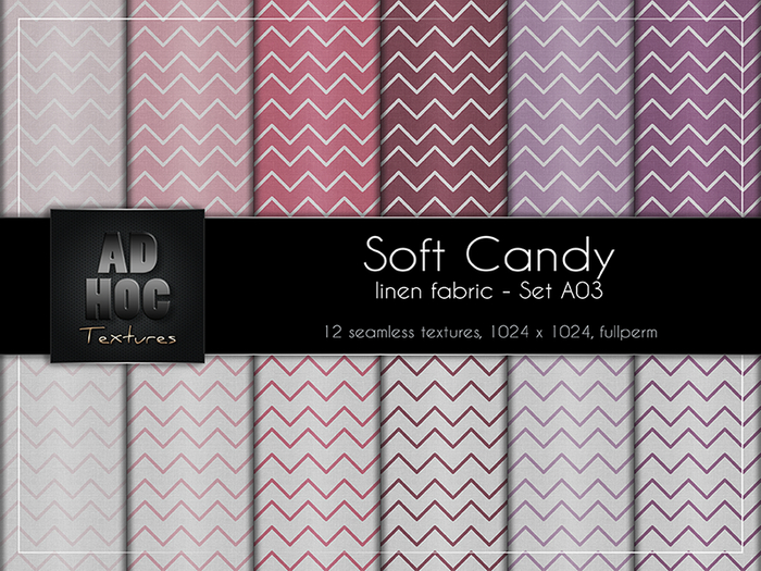 AD HOC - SOFT CANDY - Set A03 - Fabric Linen (chevron)