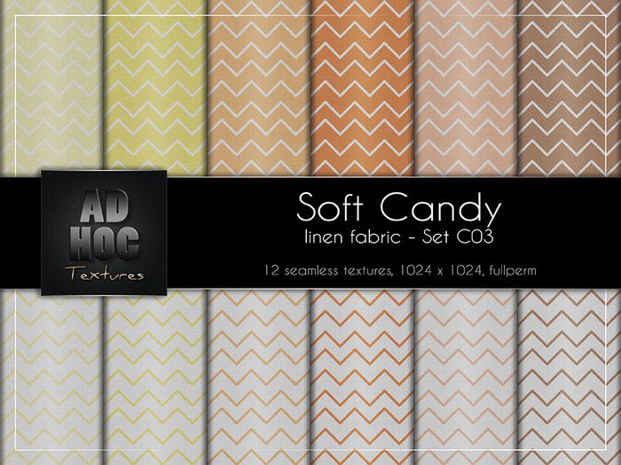 AD HOC - SOFT CANDY - Set C03 - Fabric Linen (chevron)