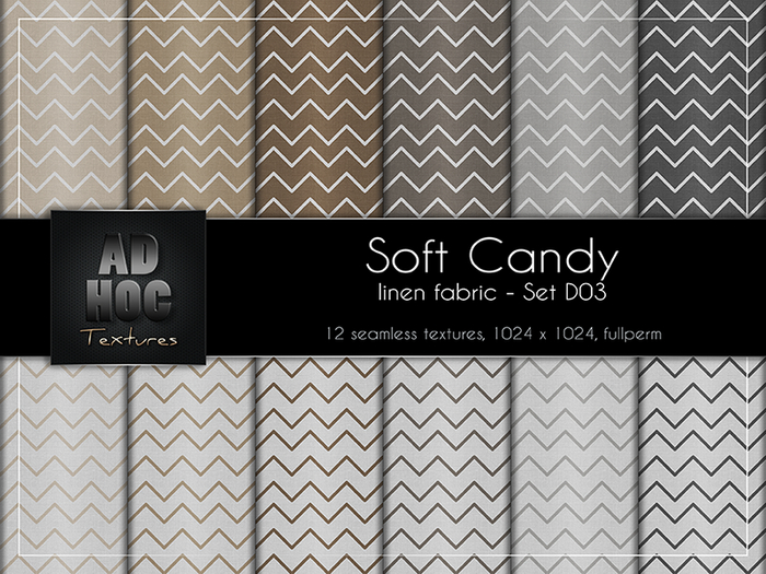 AD HOC - SOFT CANDY - Set D03 - Fabric Linen (chevron)