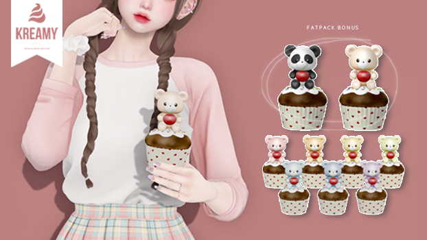 KREAMY. bear cupcake : fatpack
