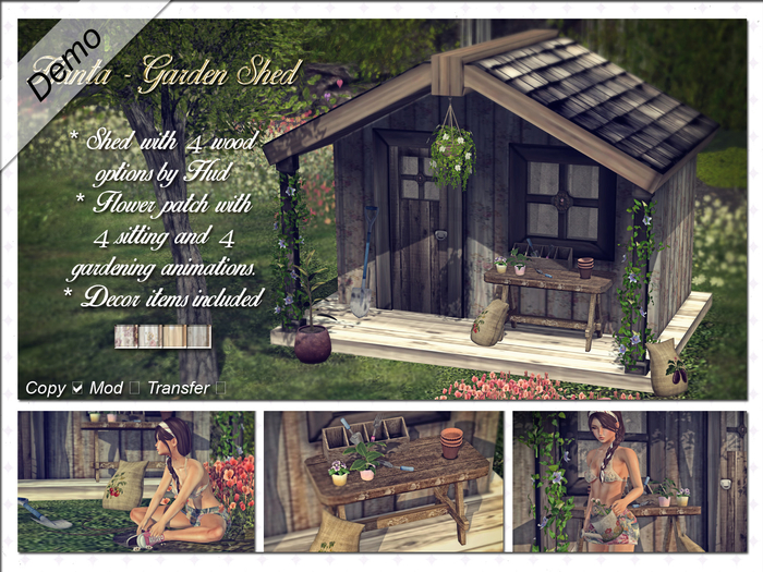 Hnt - Garden Shed with Texture Change DEMO