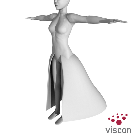 Viscon* Sculpties Long Skirt V2 + UV Maps