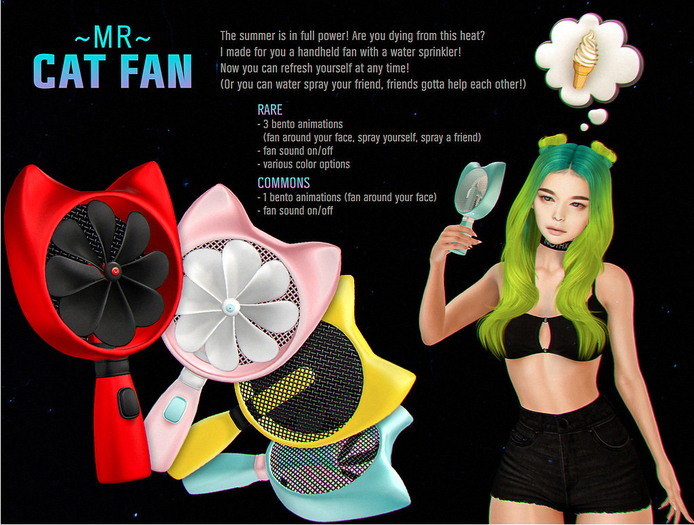 ~MR~Cat Fan~Black