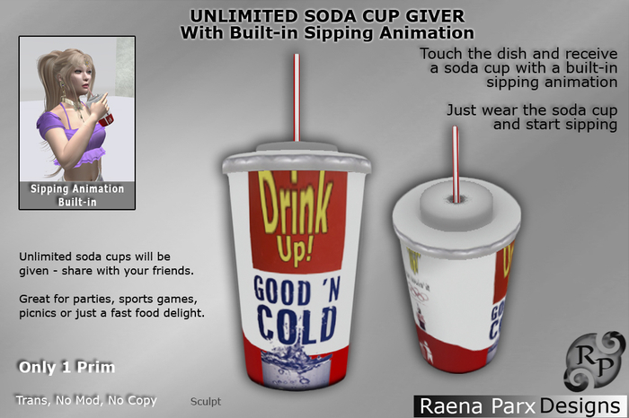UNLIMITED SODA CUP DISPENSER/GIVER IN BOX- *RPD* - NEW!!!
