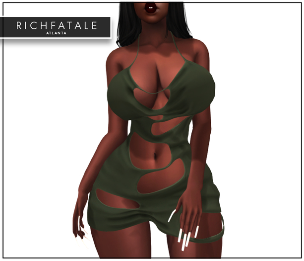 $RICH FATALE - ZACOYA DRESS - OLIVE