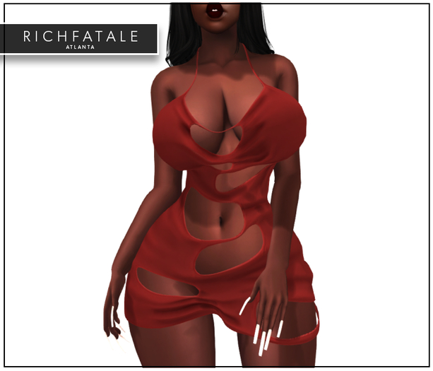 $RICH FATALE - ZACOYA DRESS -ROUGE