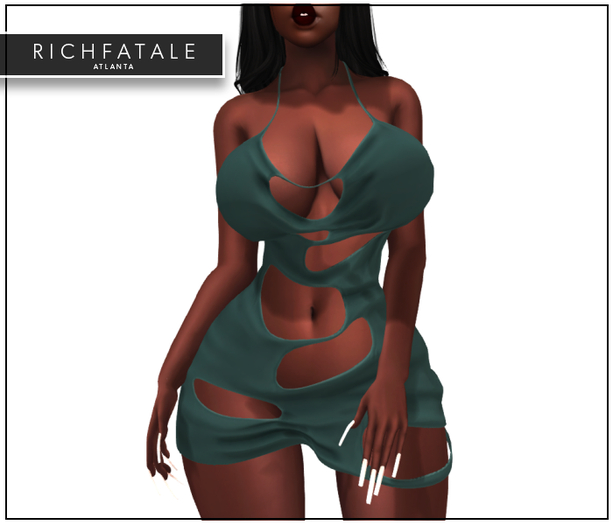 $RICH FATALE - ZACOYA DRESS -TEAL