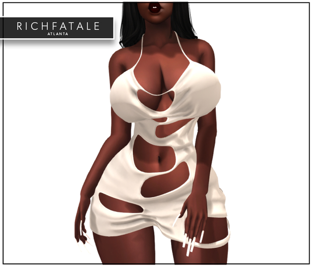 $RICH FATALE - ZACOYA DRESS - WHITE