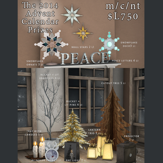 Trompe Loeil - Advent Calendar 2014 Prizes