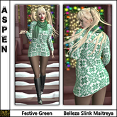 Aspen Sweater Dress Festive Green 