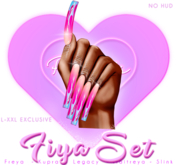 !! Pinky's Nails !! Fiya Set ' L-XXL Coffin