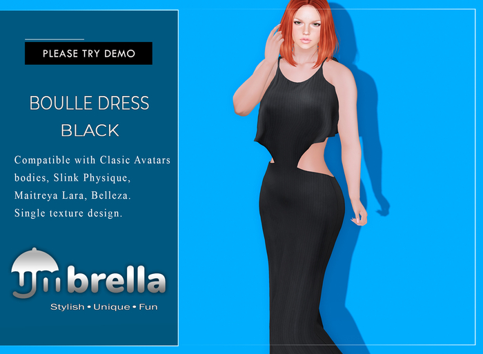 UMbreLLa - Black Boulle Dress MAITREYA/BELLEZA/SLINK