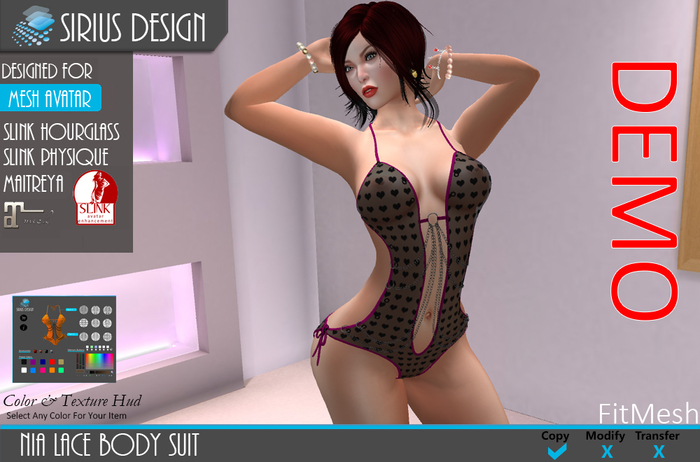 Sirius Design Nia Lace Body Suit Boxed ==DEMO
