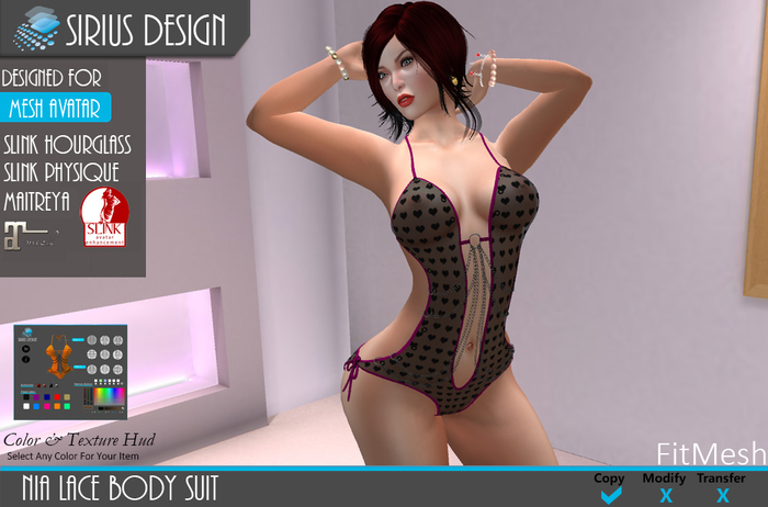 Sirius Design Nia Lace Body Suit Boxed