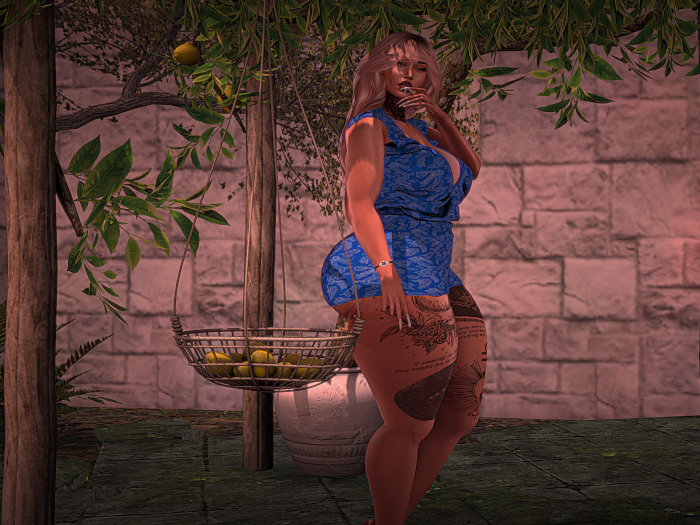 Blue Oriental Dress